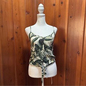 H&M Green Leaf Print Camisole